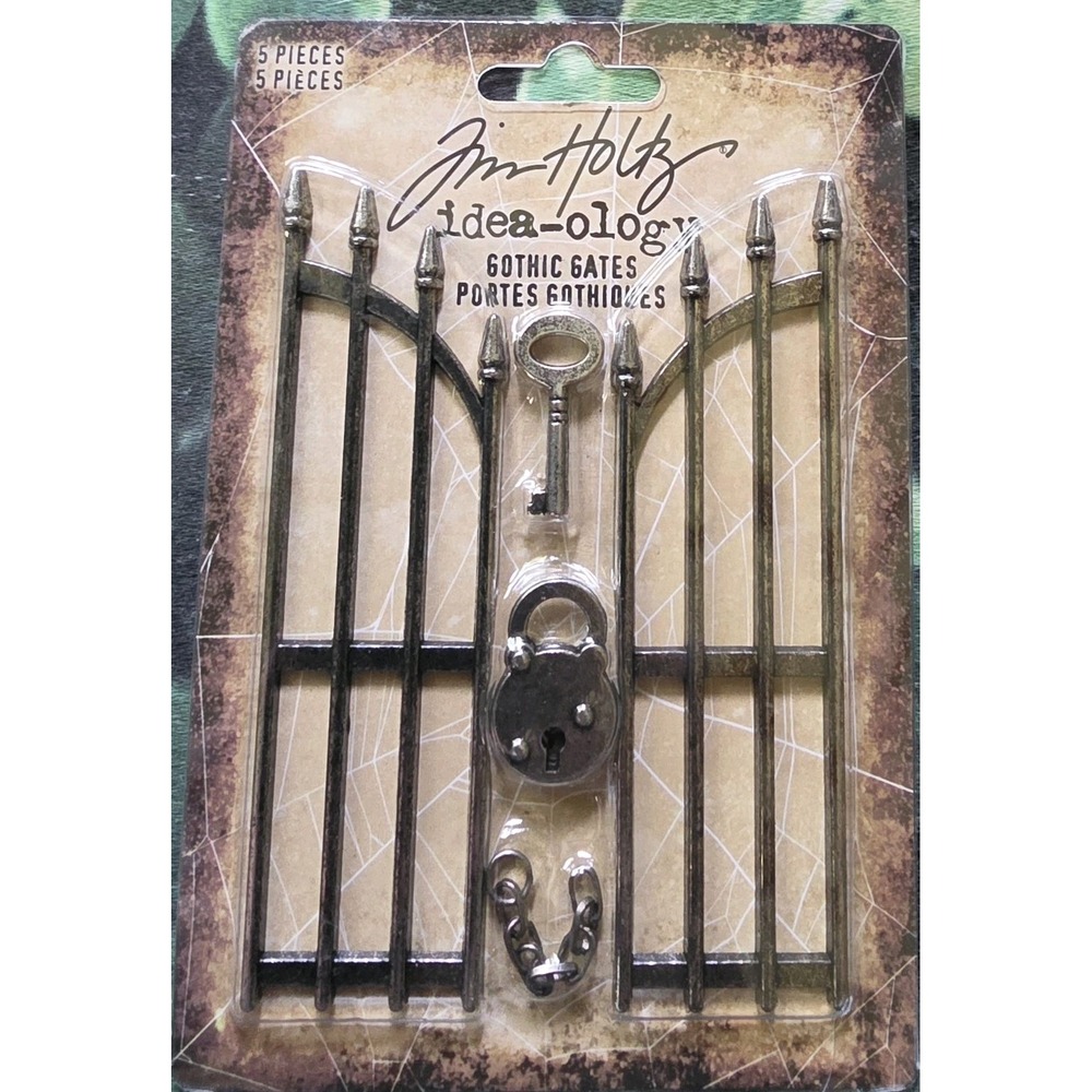 Tim Holtz Gothic Gates Idea-ology Metal Key Lock Chain TH94343 Halloween